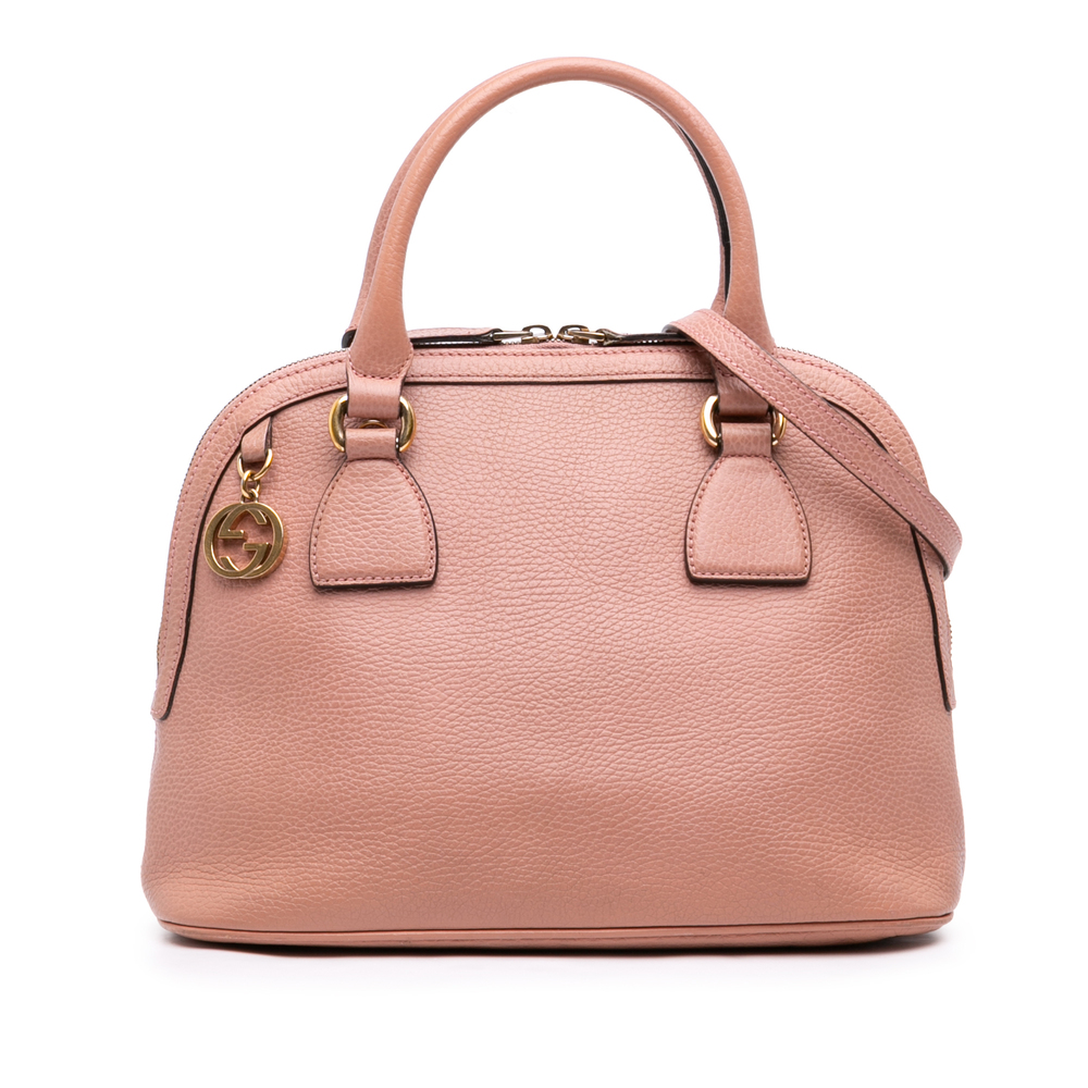 Pre-Loved Gucci Small Dollar Calfskin GG Charm Dome Satchel